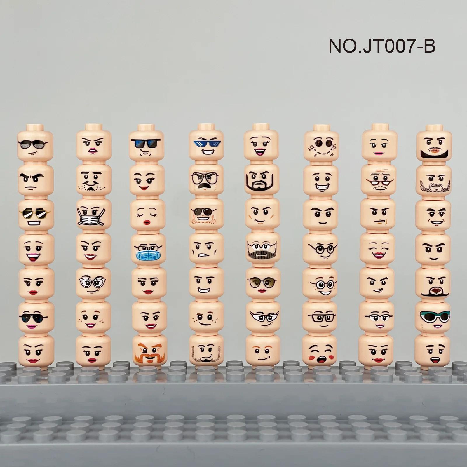 Hot 56 pcs/lot Mini Figure tête créative visages rire cri mignon Expression faciale briques blocs de