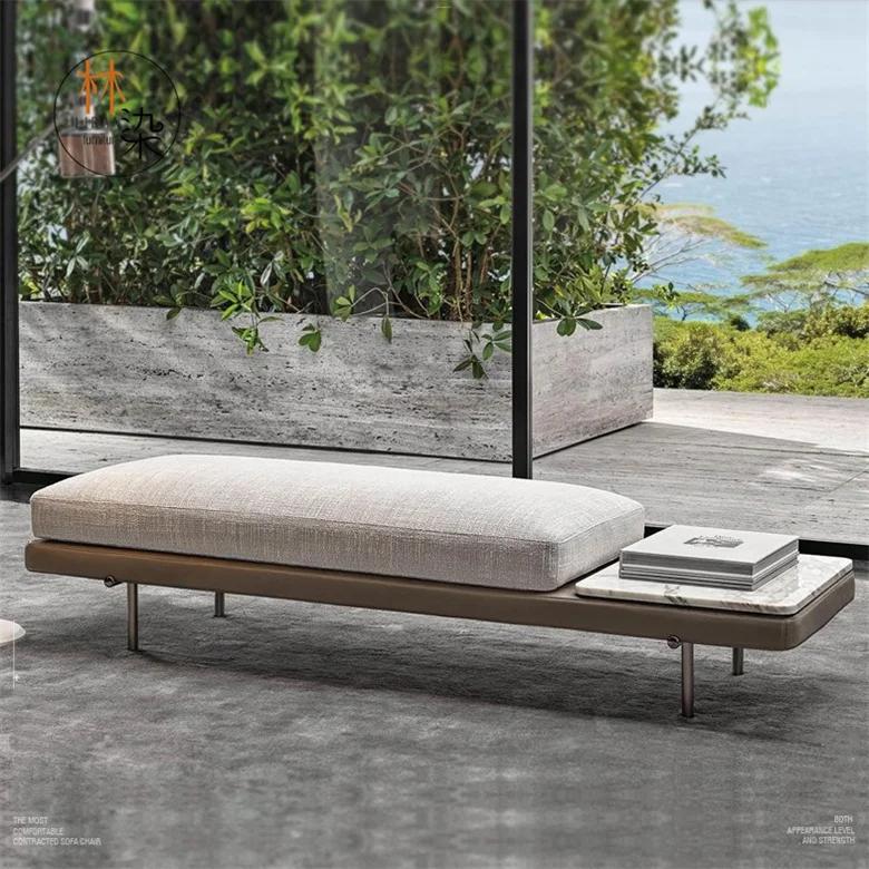 Pouf doux escabeau Salon nordique design hôtel luxe mode gain de place pied Tabouret chambre décor T