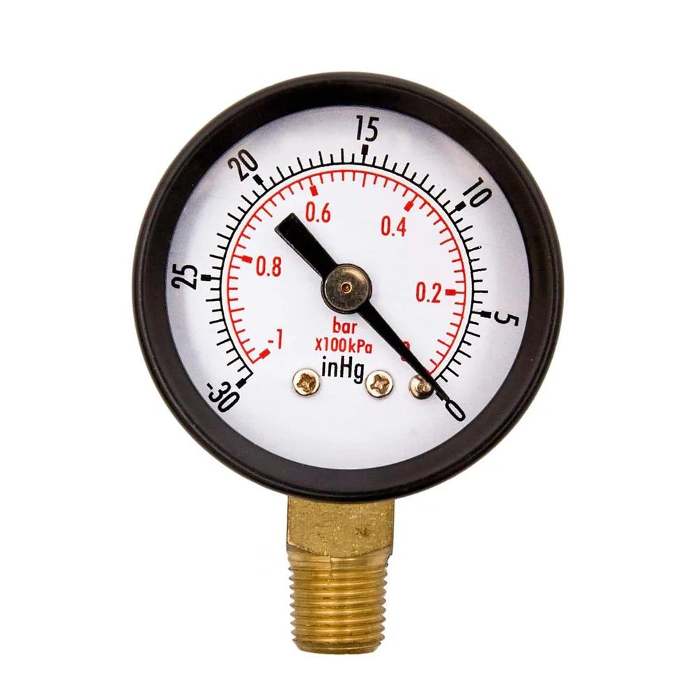 Manomètre sous vide/Air, Mini cadran à double échelle, 1/4 "NPT-30HG/0PS, manomètre sous vide, Table