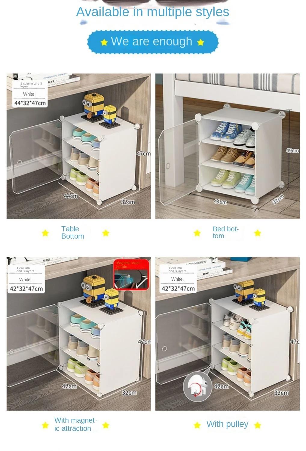 Armoires pliables à petite échelle pour la maison et le salon, grand espace multicouche, étagère, do