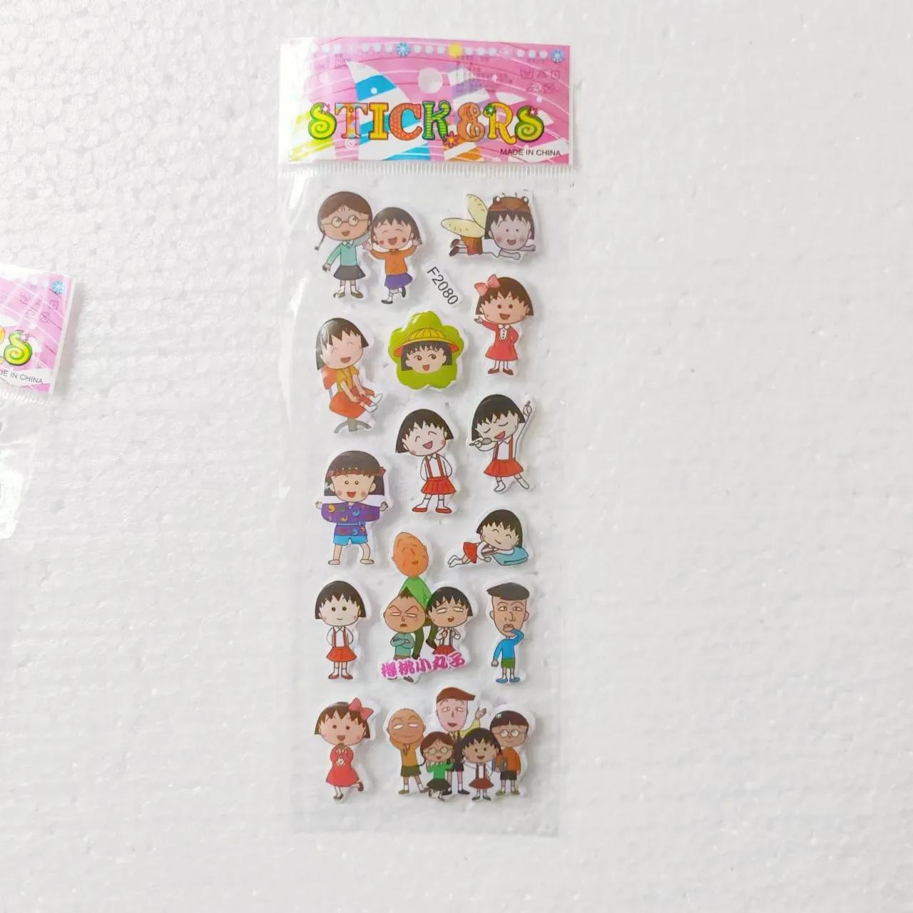 Autocollants Chibi Moruku Han, 6 pièces, dessin animé japonais, papeterie pour carnet de notes, Scra