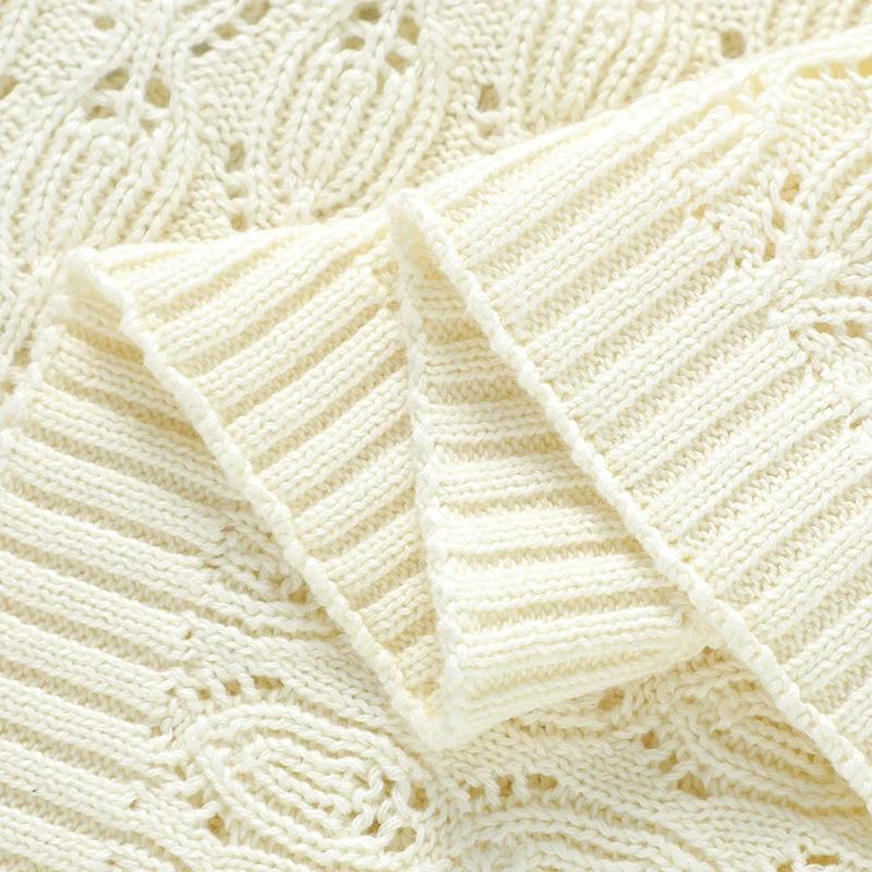 Tricot bébé couverture coton 90*70CM enfant en bas âge lange d'emmaillotage doux Plaid nouveau-né ga