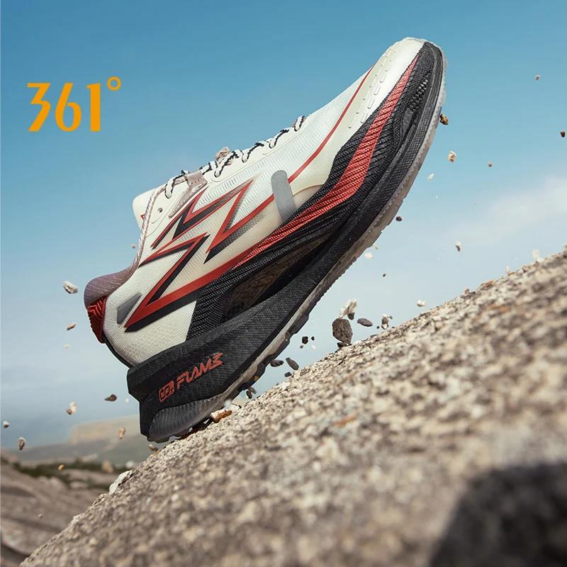 Chaussures de course 361 degrés Flame 4x4 hommes - Semelle carbone anti-dérapante stable usure baskets running