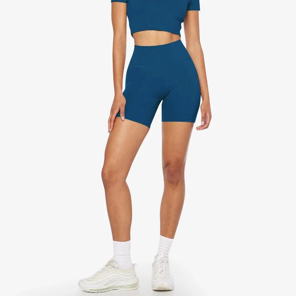SHINBENE-Short de fitness taille haute pour femme, Hi Cloud Sculpt Peach, Solid Document Yoga Fitnes