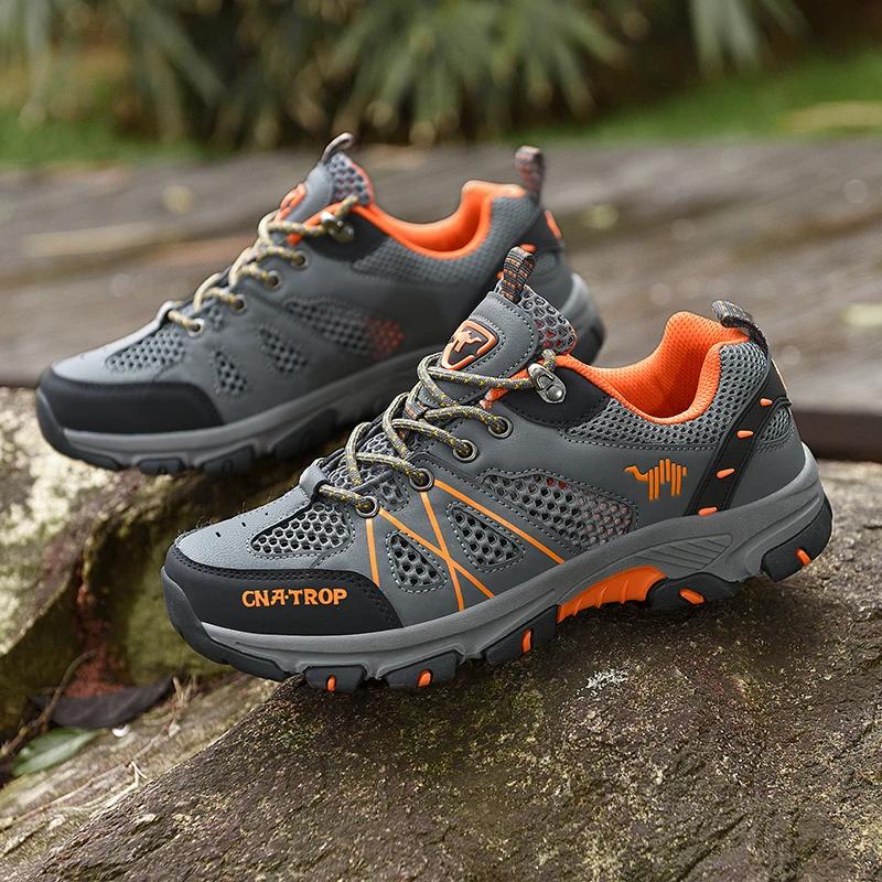 Chaussures de randonnée pour hommes, chaussures de sport simples en maille respirante, chaussures de