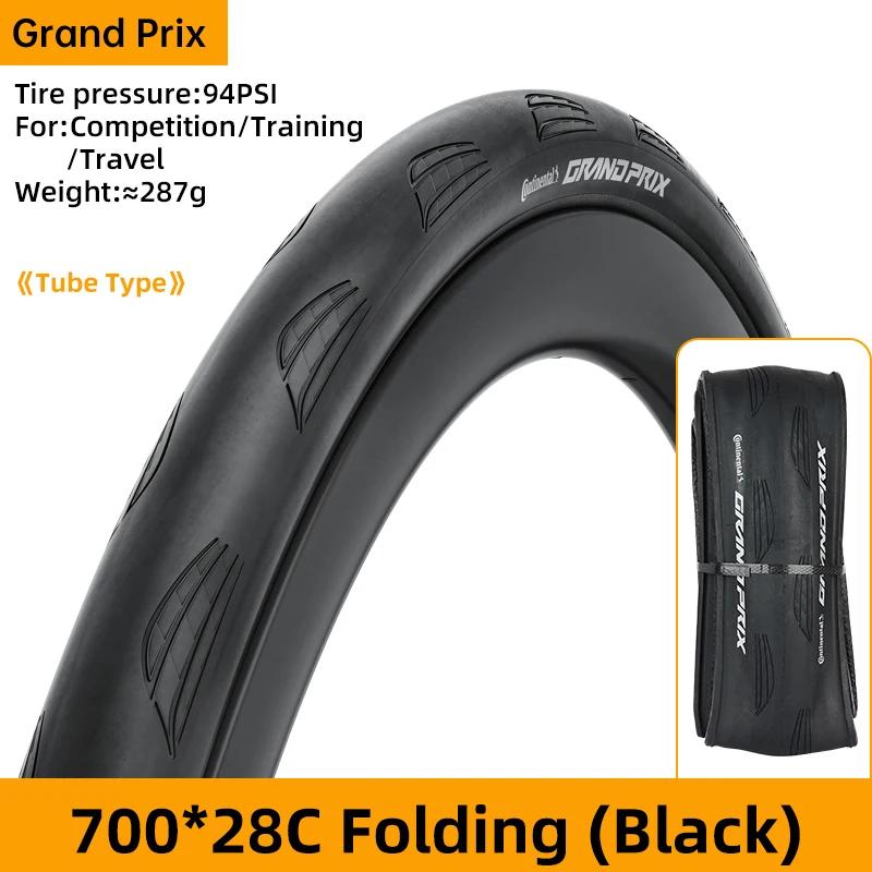 Pneu de vélo de route Continental Grand Prix 700 X 25C/28C/30C/32C pliable, type tubeless/avec chamb