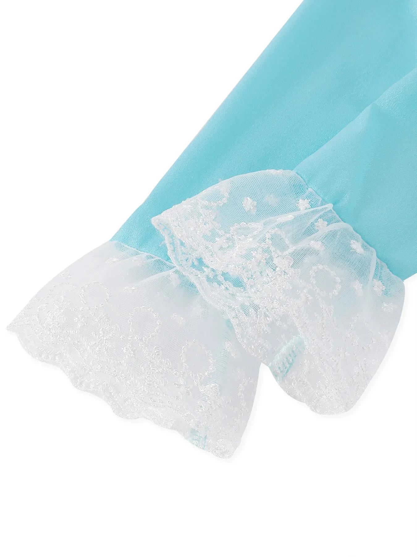 Rosalina robe filles pêche Cosplay enfants fête princesse Costume anniversaire bleu robes enfants vê