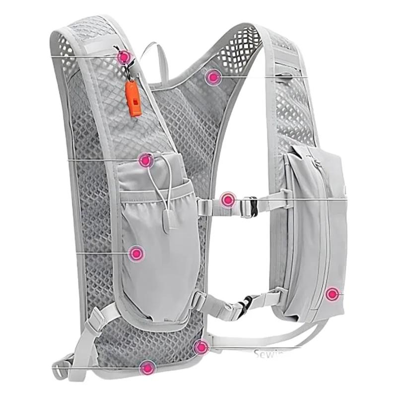 Sac à dos gilet d'hydratation pour course à pied, pour randonnée, cyclisme, Marathon, sac de poitrin