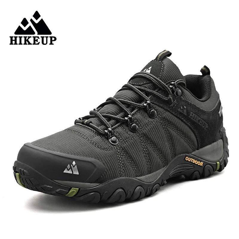 Chaussures de randonnée homme cuir véritable HIKEUP - Semelle caoutchouc antidérapante 4 saisons