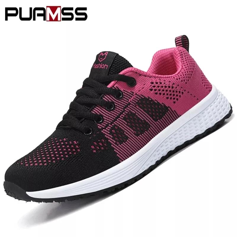 Baskets femme mode plateforme printemps été - Chaussures décontractées maille jogging tennis