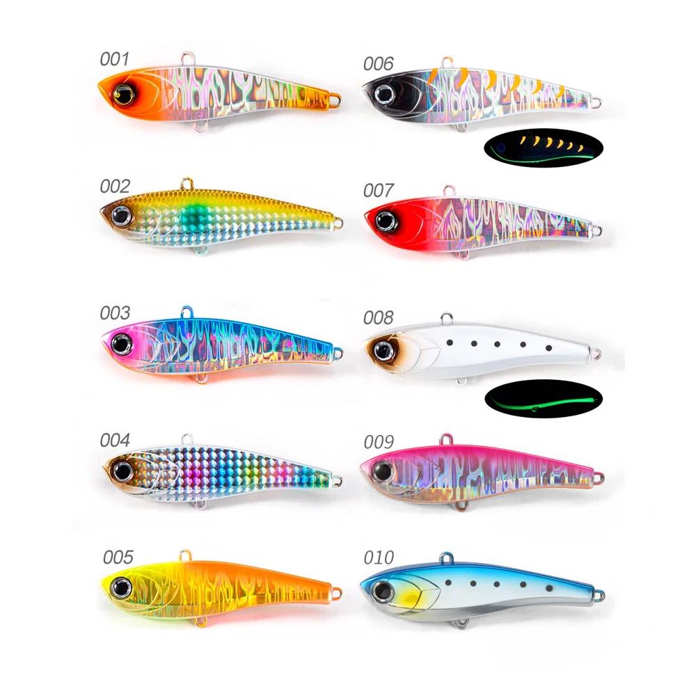 D1 pêche d'hiver haut pas VIB leurres 10g 17g 34g hochet coulant Vibration haute qualité Laser Pesca