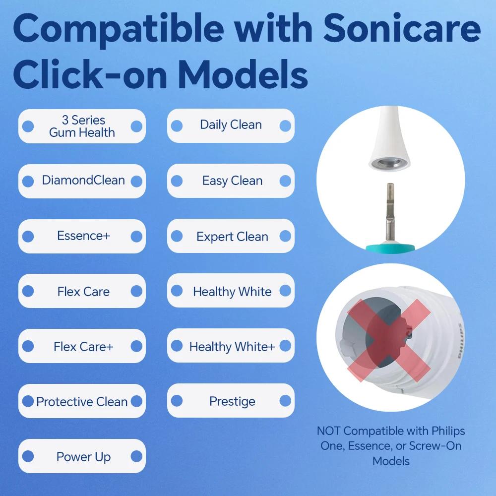 Têtes de brosse à dents de rechange ultra douces, compatibles avec la brosse à dents électrique Phil