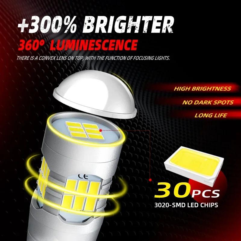 Feu de recul LED sans erreur, 2 pièces, feu de secours T20 7440 W21W pour Volkswagen VW Golf 6 MK6 5