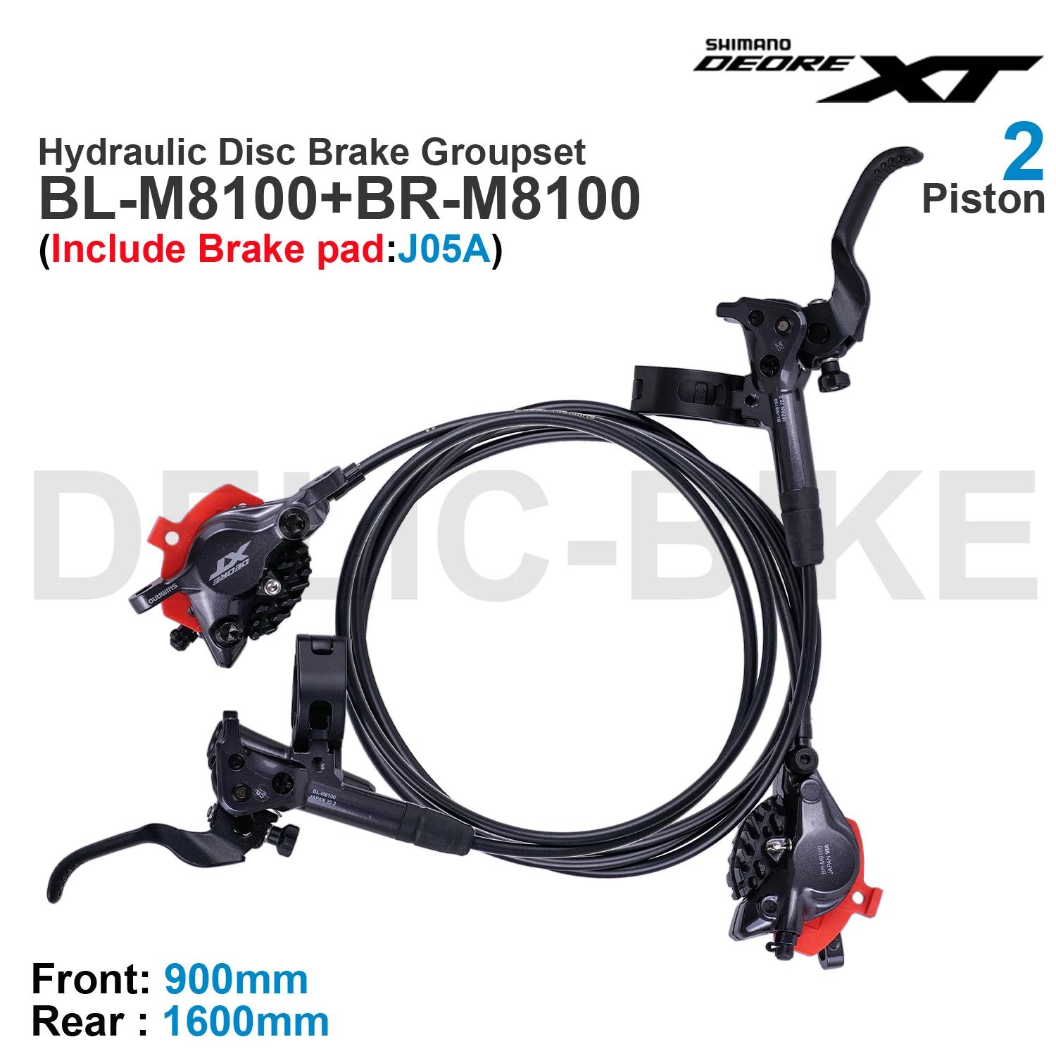 Shimano – ensemble de freins hydrauliques XT M8100, 2 pistons, BL-M8100, BR-M8100, BR-M8120, 4 pisto