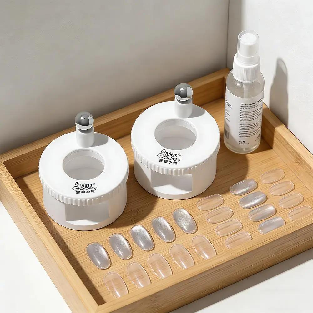 1PC Aimant rotatif pour ongles effet œil de chat, large, avec effet perles de verre, multifonctionne