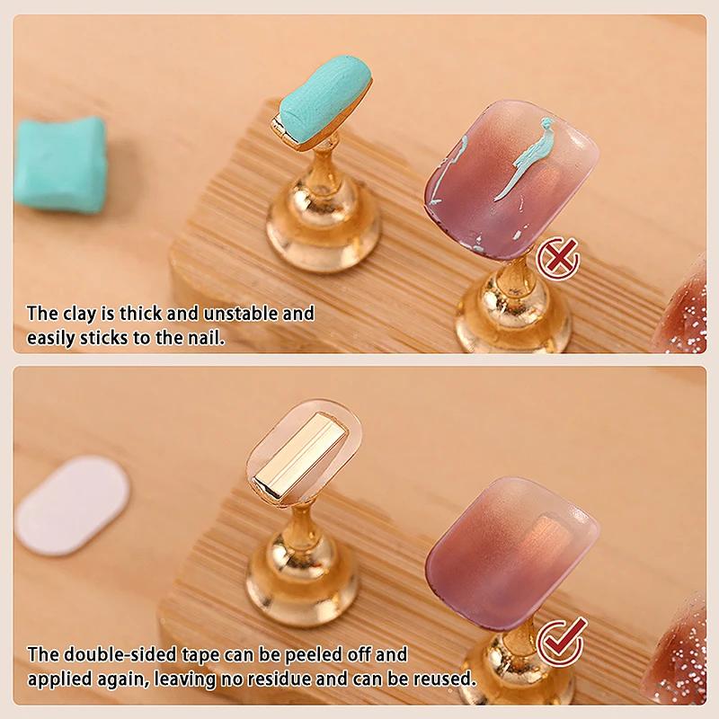 Ruban adhésif Double face Transparent sans trace pour faux ongles, présentoir, outils, bande de manu