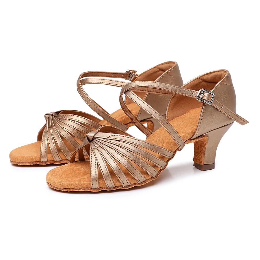 CLYFAN femmes chaussures de danse latine avec semelle souple pour usage intérieur professionnel talo