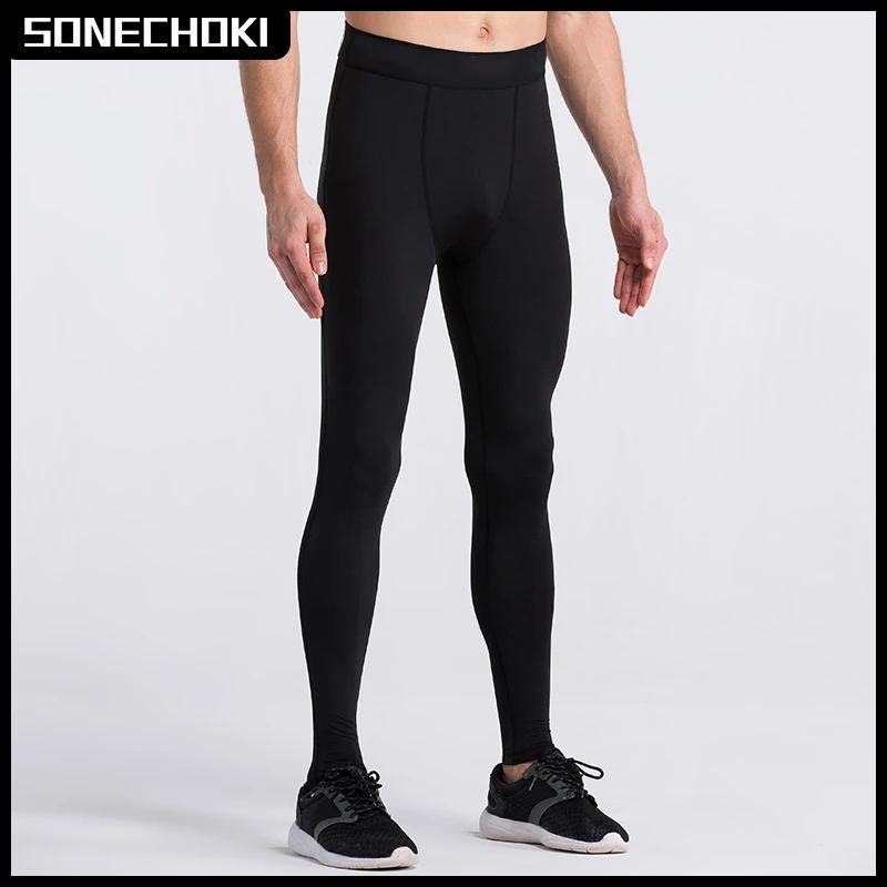 Leggings compression gymnastique hommes - Pantalons entraînement sport ajustement sec fitness