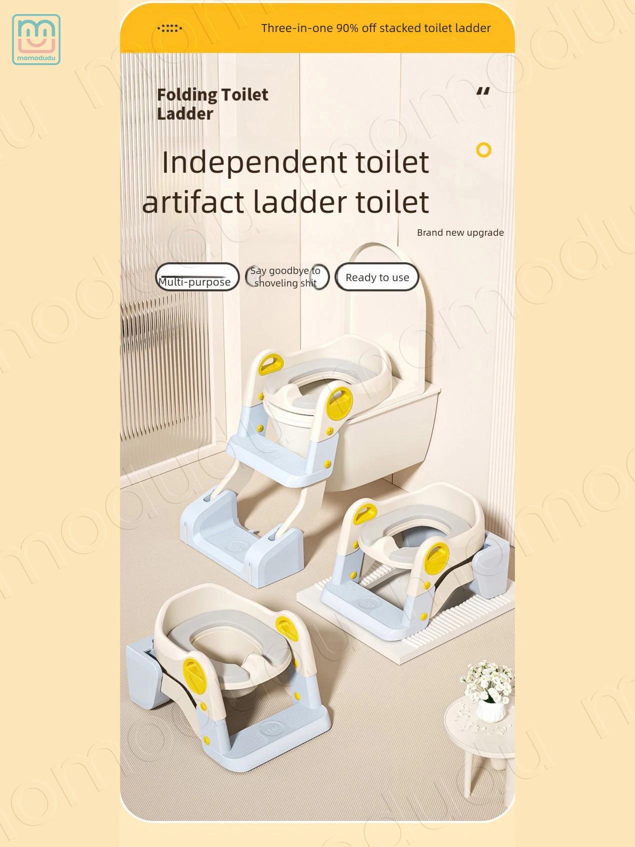 Siège de toilette portable 2-en-1 pliable pour enfants, siège d'apprentissage de la propreté avec ma