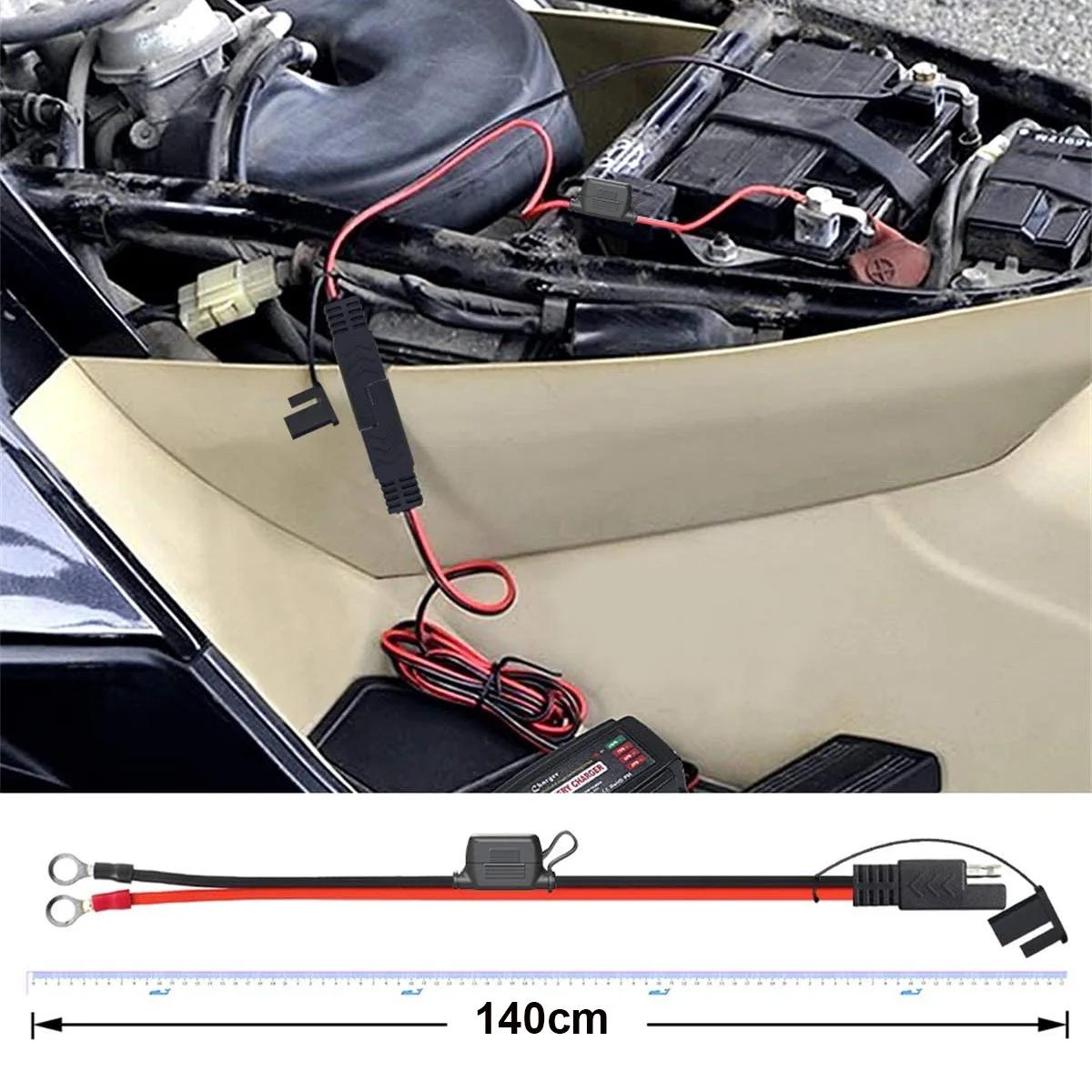 Borne d'anneau de moto 16awg 12V, connecteurs SAE à joint torique, connecteur de câble d'extension p