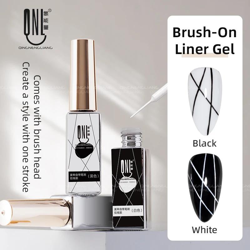 Verhéritage à ongles gel UV/LED, 7ml, blanc, noir, semi-continu