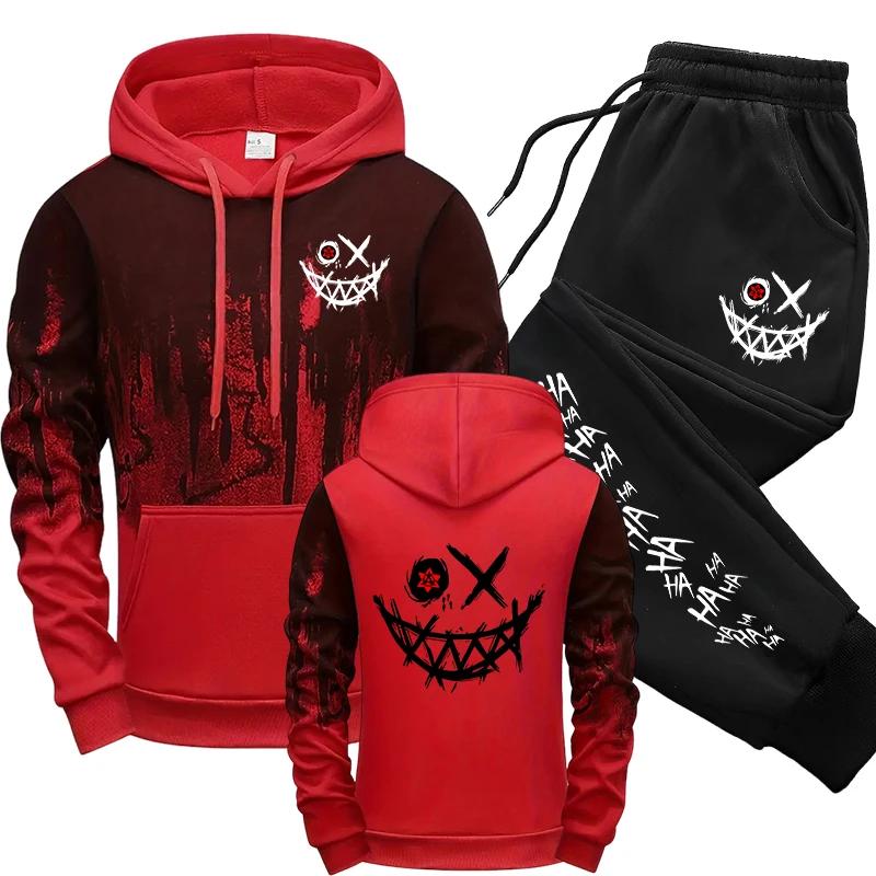 Ensemble pour hommes sweats à capuche pantalons de survêtement automne hiver mâle quotidien sport dé