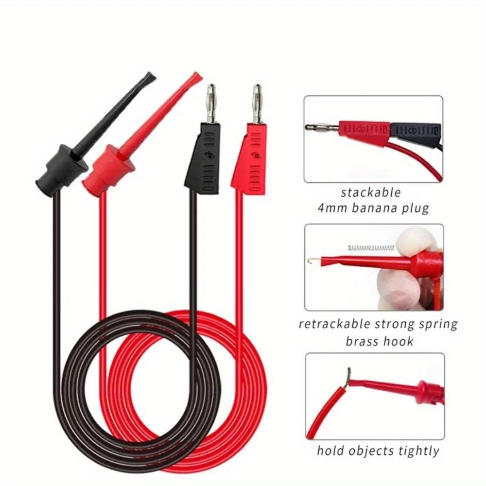 Kit de fils de Test P1308B, fiche banane de 4MM pour tester le câble à crochet, sonde multimètre rem