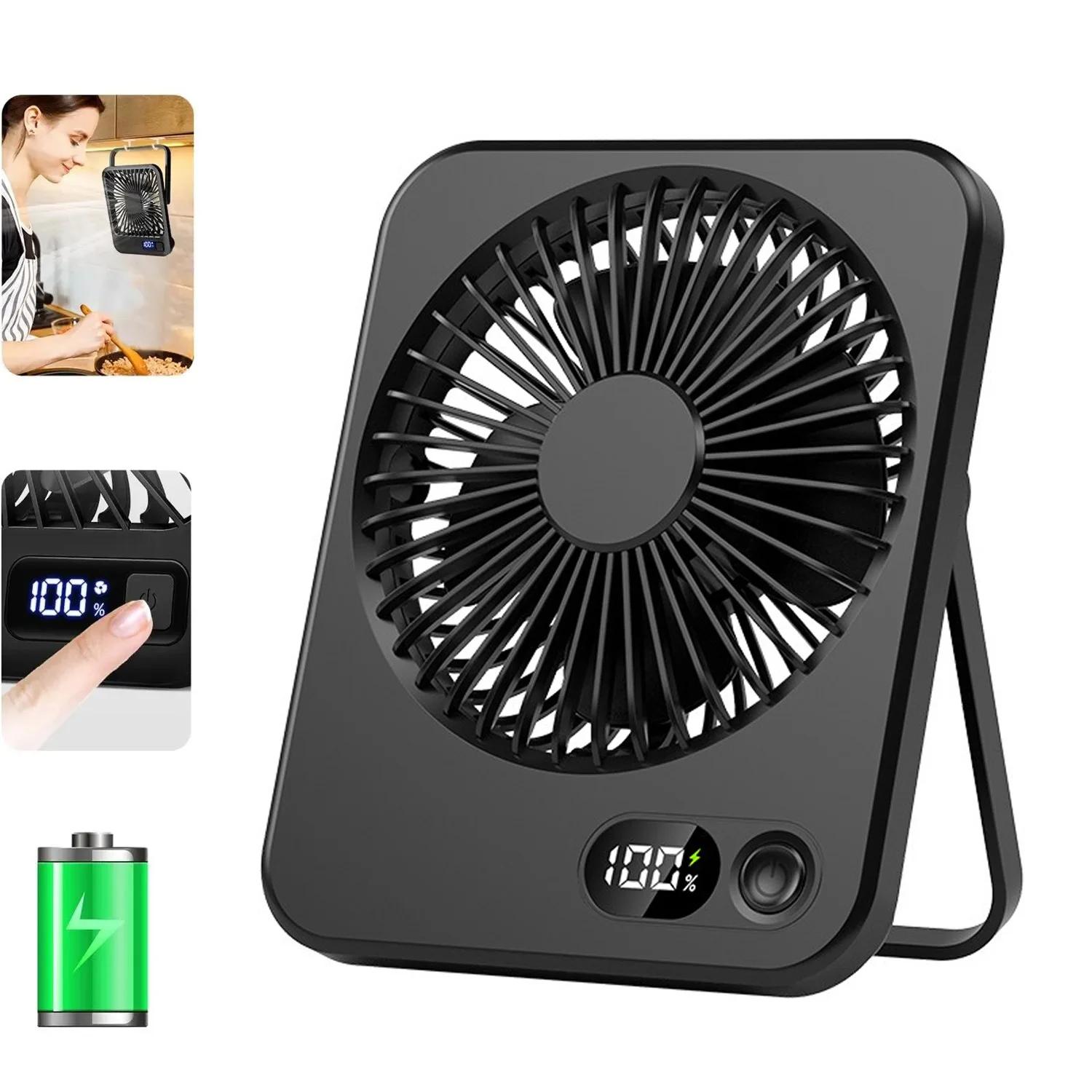Ventilateur de bureau Ventilateur rechargeable USB portable 180 ° Ventilateur personnel pliant inc