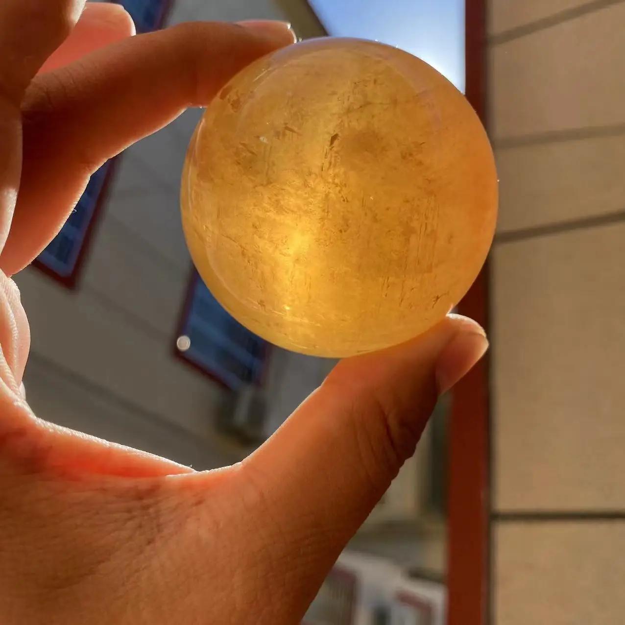 Sphère de cristal de quartz de calcite naturelle, pierre précieuse de guérison, décoration d'intérie