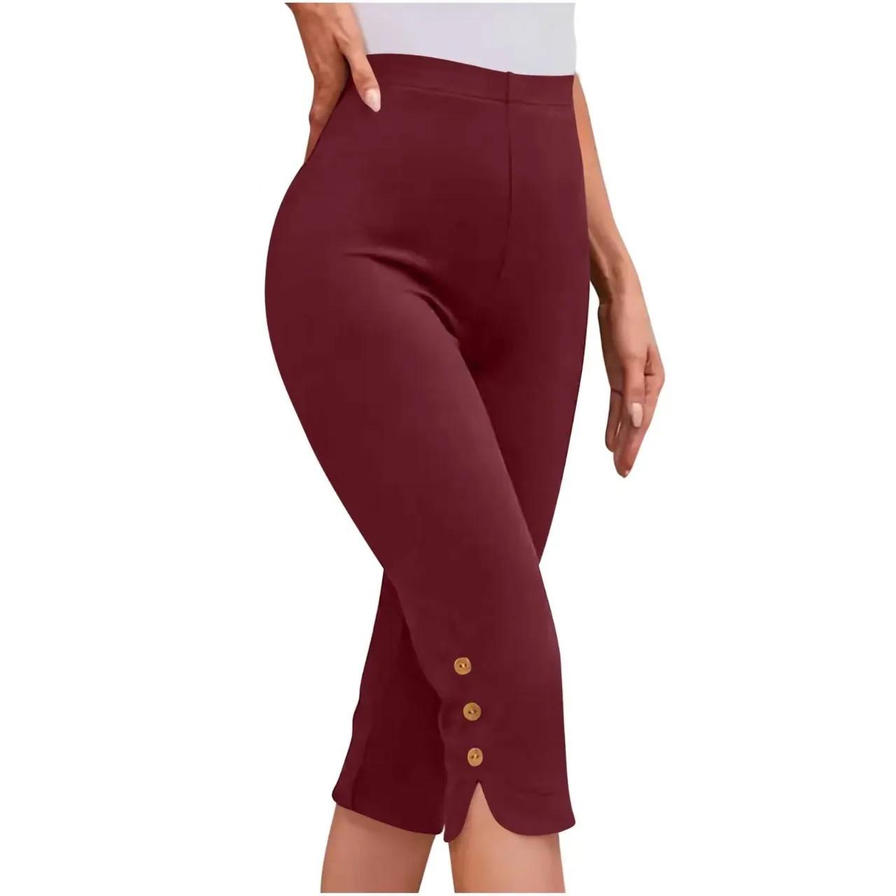 Pantalon élastique taille haute à sept pieds pour femme, mi-mollet, couche de Base, vêtements avec d