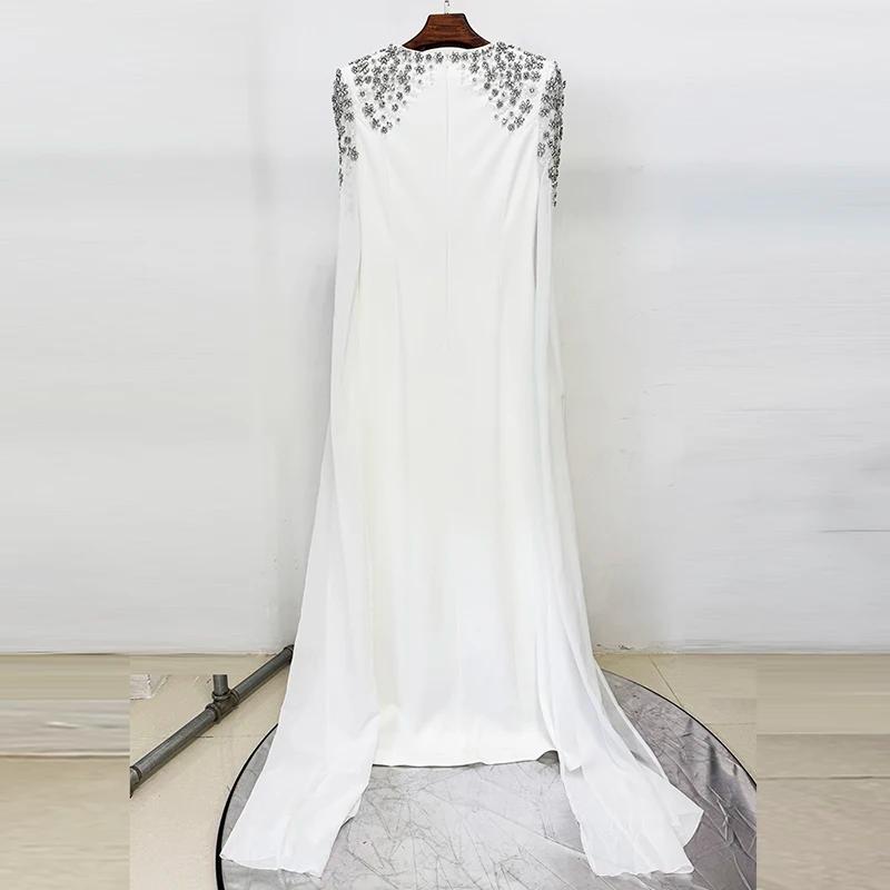 HIGH STREET Nouvelle Collection 2026 Robe de Soirée Longue Maxi pour Femme à Manches Longues Ornée d