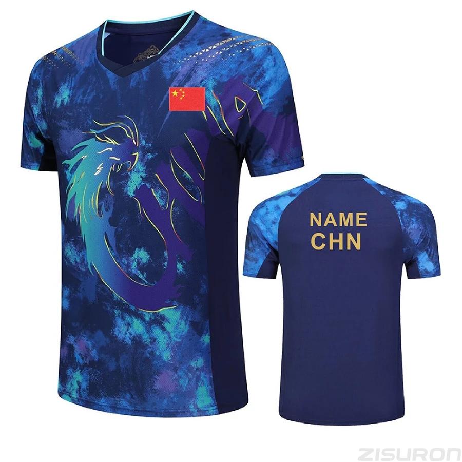 Texte personnalisé 2024 uniforme Dragon de chine équipe de championnat chemises de Tennis de Table s