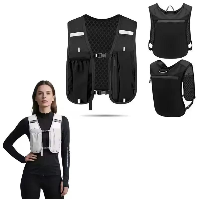 Gilet de sport, sac à dos de course, sac de poitrine léger pour la randonnée, le vélo, le marathon,