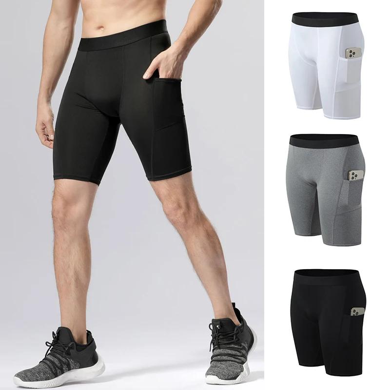 Collants courts à Compression pour hommes, à séchage rapide, pour course à pied, Fitness, Sport, Leg
