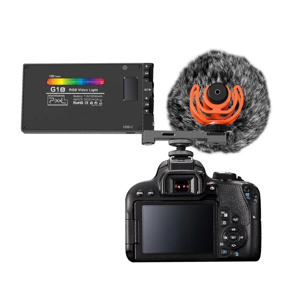 Lumière vidéo de photographie Pixel RGB, lampe de remplissage LED Ultra mince et Rechargeable pour p