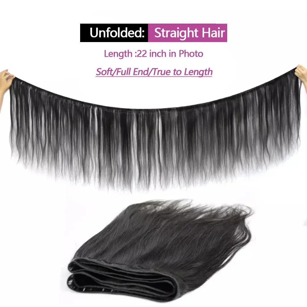 Queenlike 38 40 pouces paquets de cheveux humains droits 12A cheveux bruts brésiliens 1/3/4 paquets