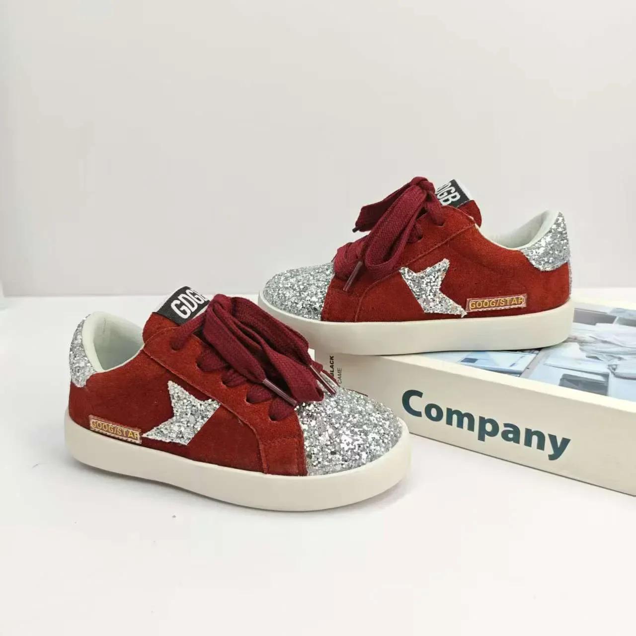 Enfants mode automne printemps enfants étoile conseil chaussure fille couleur bloquant chaussures dé
