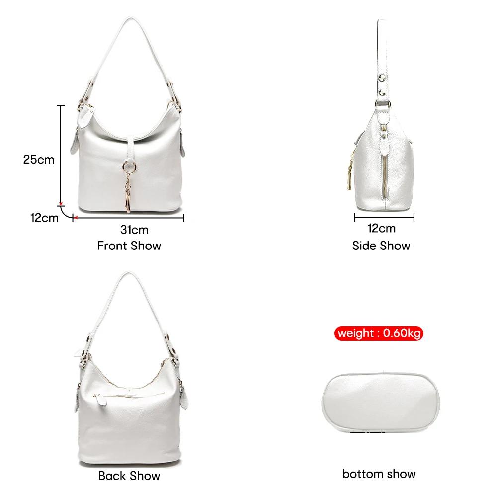 Zency-Sac à Main Élégant en Cuir Rouge pour Femme, 100% group, Hobo, Charme, Anneau, Moyen, Initié,