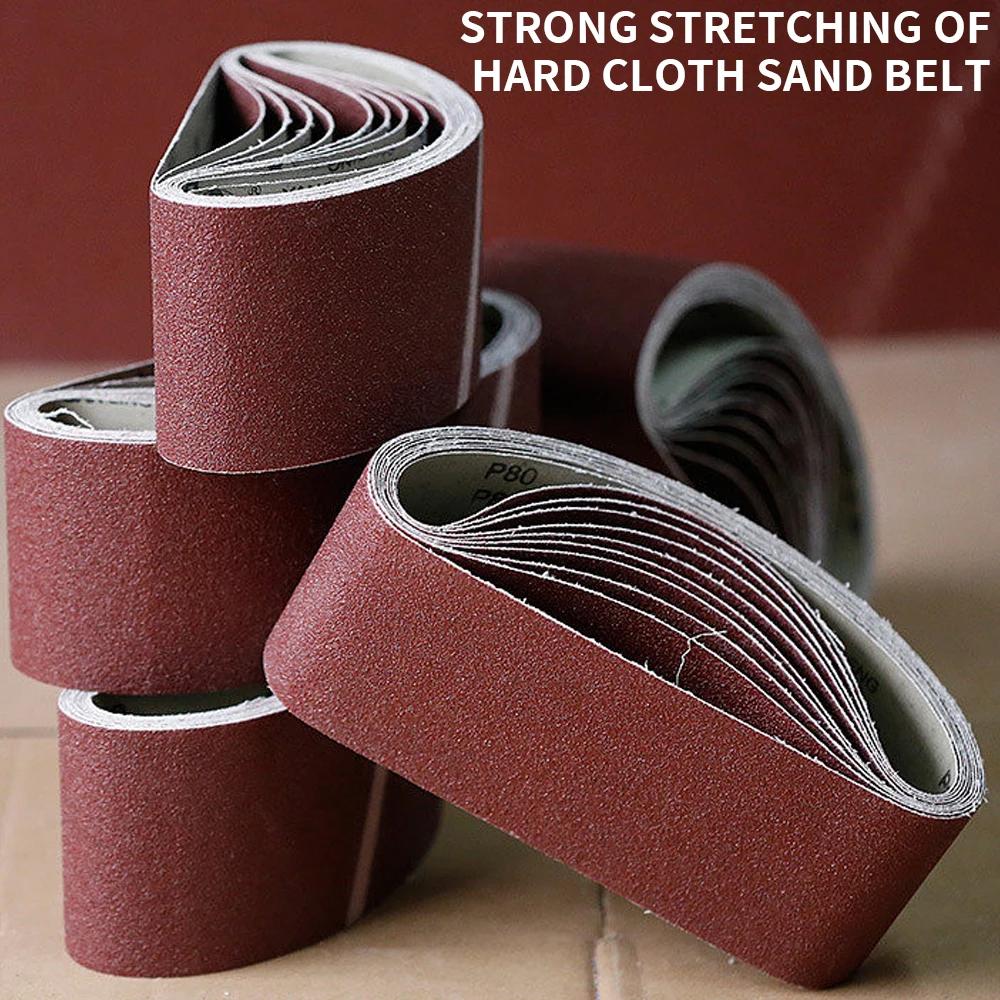 10 pièces 100x610mm bandes abrasives 40-320 grains papier de verre bandes abrasives pour ponceuse ou