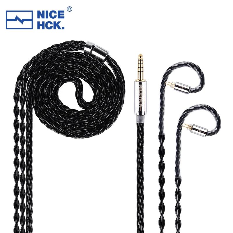 NICEHCK-Câble pour écouteurs BlackCat Ultra 8 brins, alliage de zinc et de cuivre, tremper l'huile,