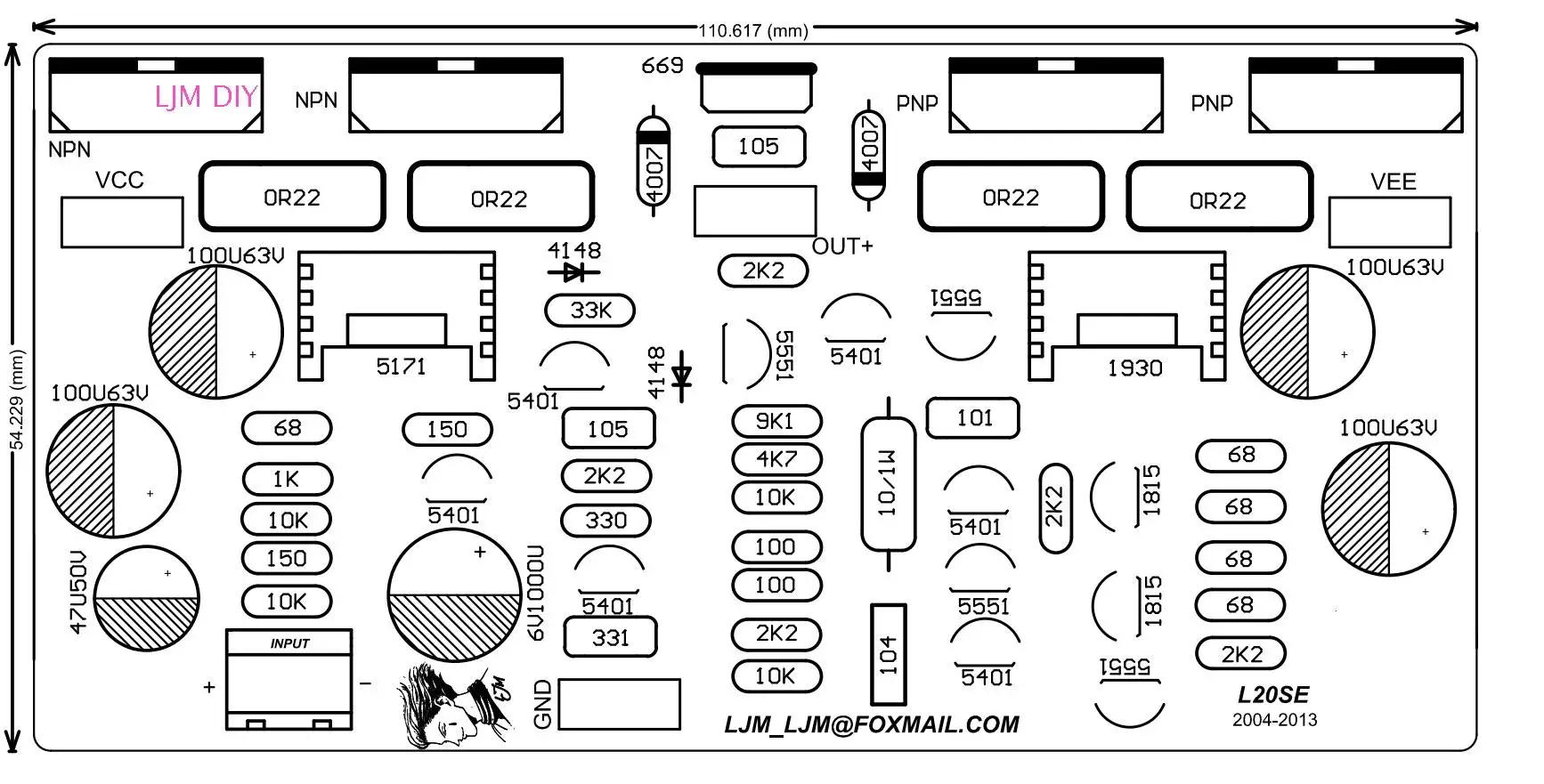 Carte amplificateur audio LJM L20 SE, A1943, C5200, canaux touristes stéréo, 350W, 4ohm, kits de bri