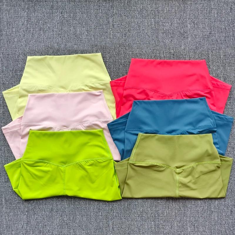 Short de sport taille haute pour femmes, short de Yoga, coupe cintrée, levage des fesses, course à p