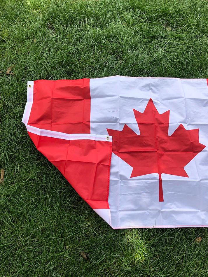 SKY DRAPEAU livraison gratuite grand drapeau canadien 90*150 cm suspendu polyester 3x5 pieds Canada