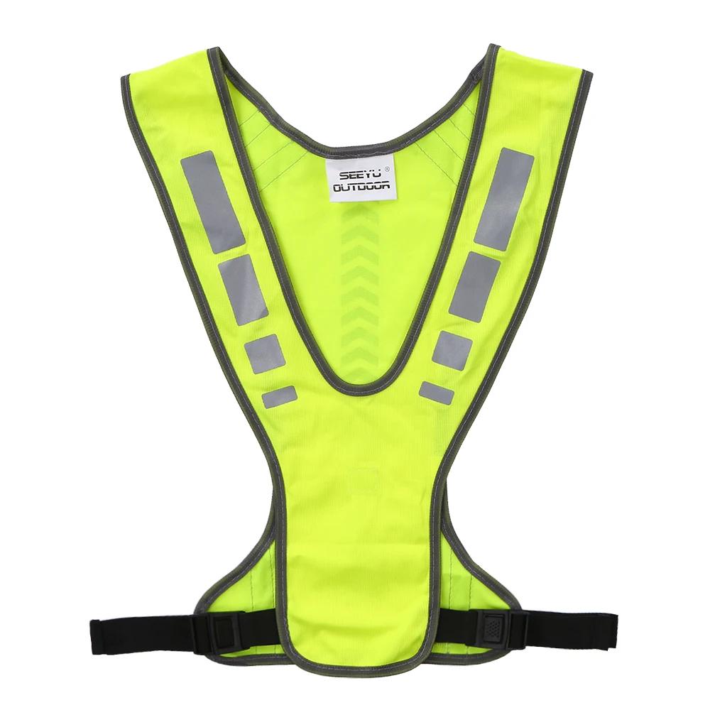 Gilet de sécurité haute visibilité Sports de plein air Cycle de course Gilet réfléchissant avec gile