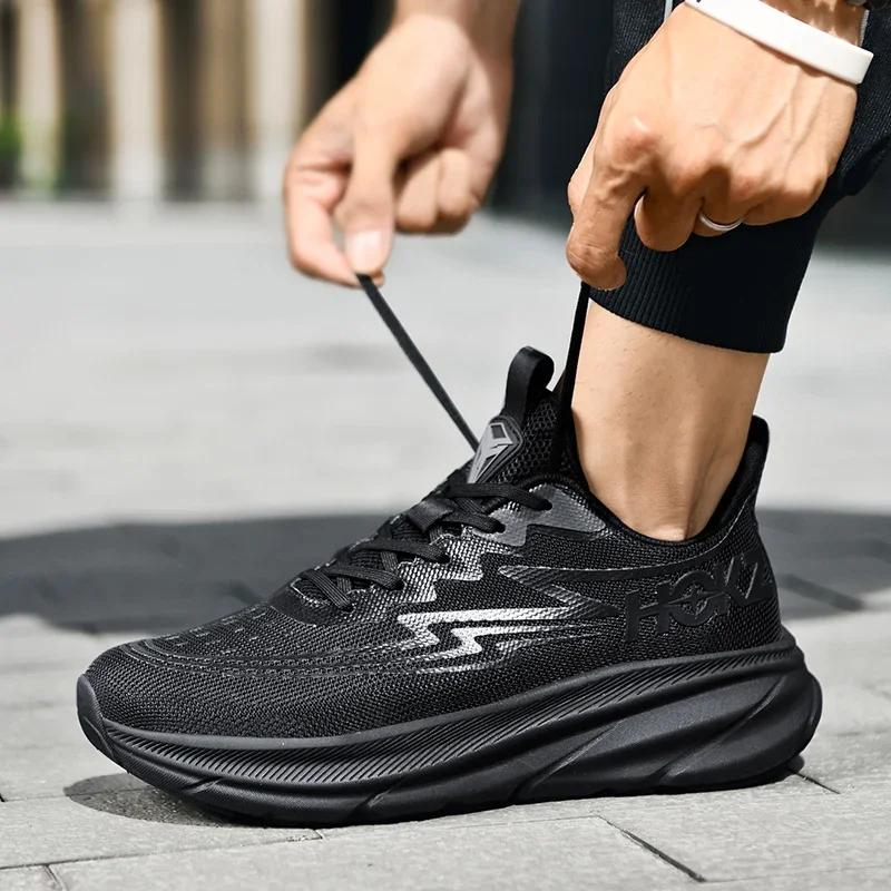 Chaussures running homme amorti - Baskets jogging antidérapantes respirantes tout-terrain luxe
