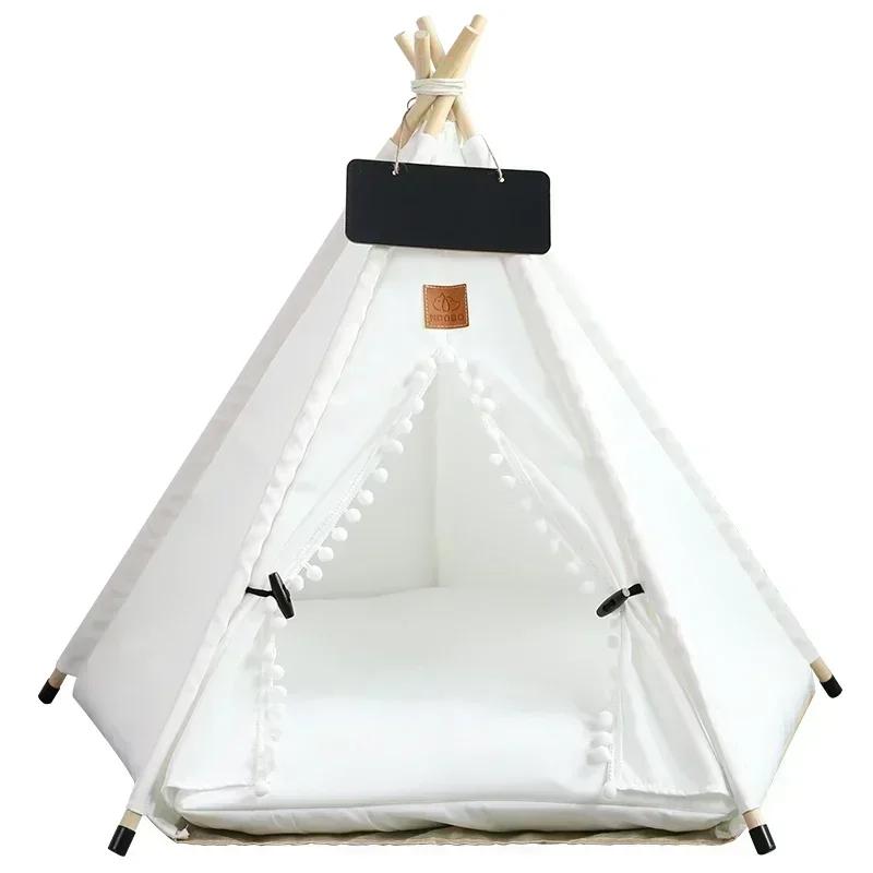 Tente tipi pour animaux de compagnie pour chats et chiens, Portable, amovible, lavable, maison pour