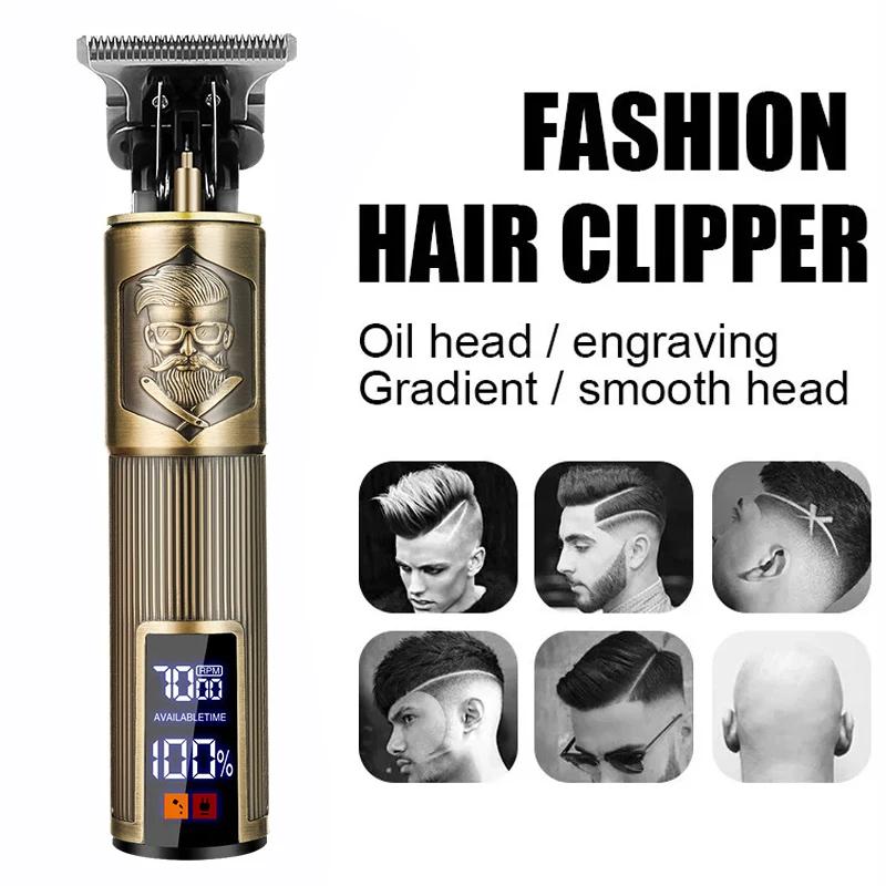 Tondeuse à cheveux électrique sans fil vintage, machine de découpe de cheveux, rasoir portable, barb