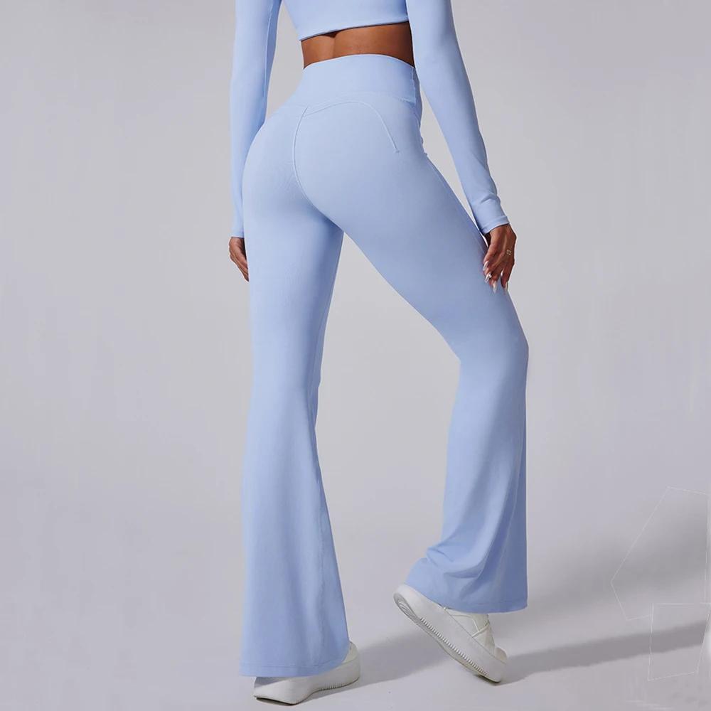 Femmes taille haute Leggings évasés Gym Fitness pantalons de Yoga entraînement course Sport Leggings