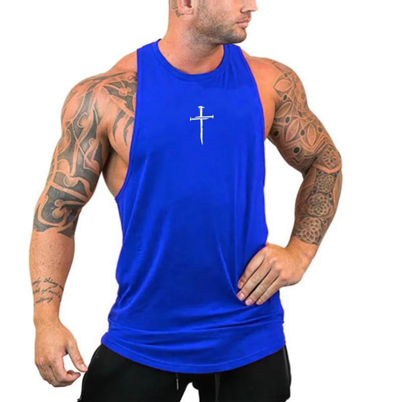 T-shirt en coton respirant pour homme, Solid Document, Gym, Musculation, Course à pied, dehors GlaSu