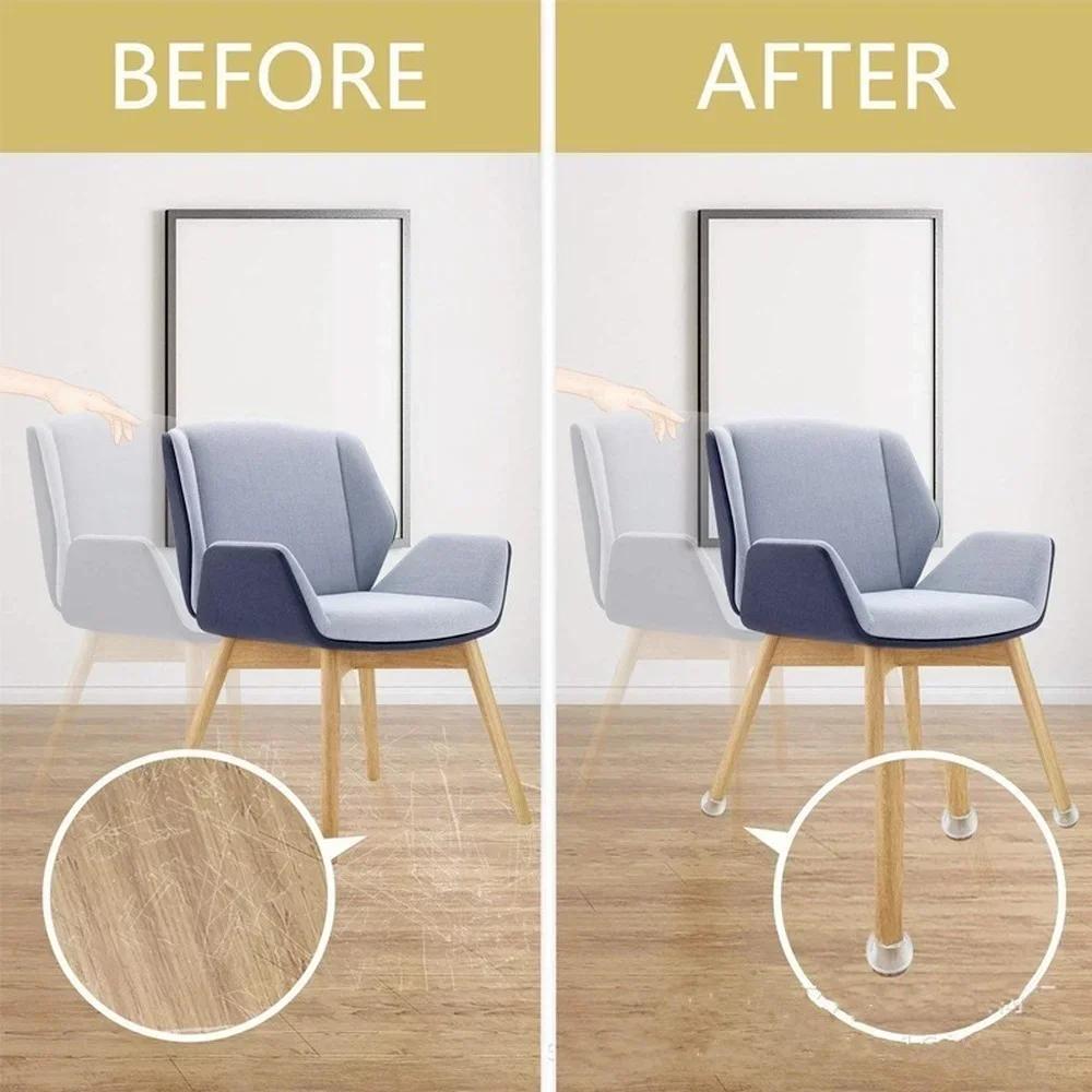 Couvre-pieds de chaise en Silicone, 16 pièces, coussinets de pieds, protection de sol, couvre-pieds